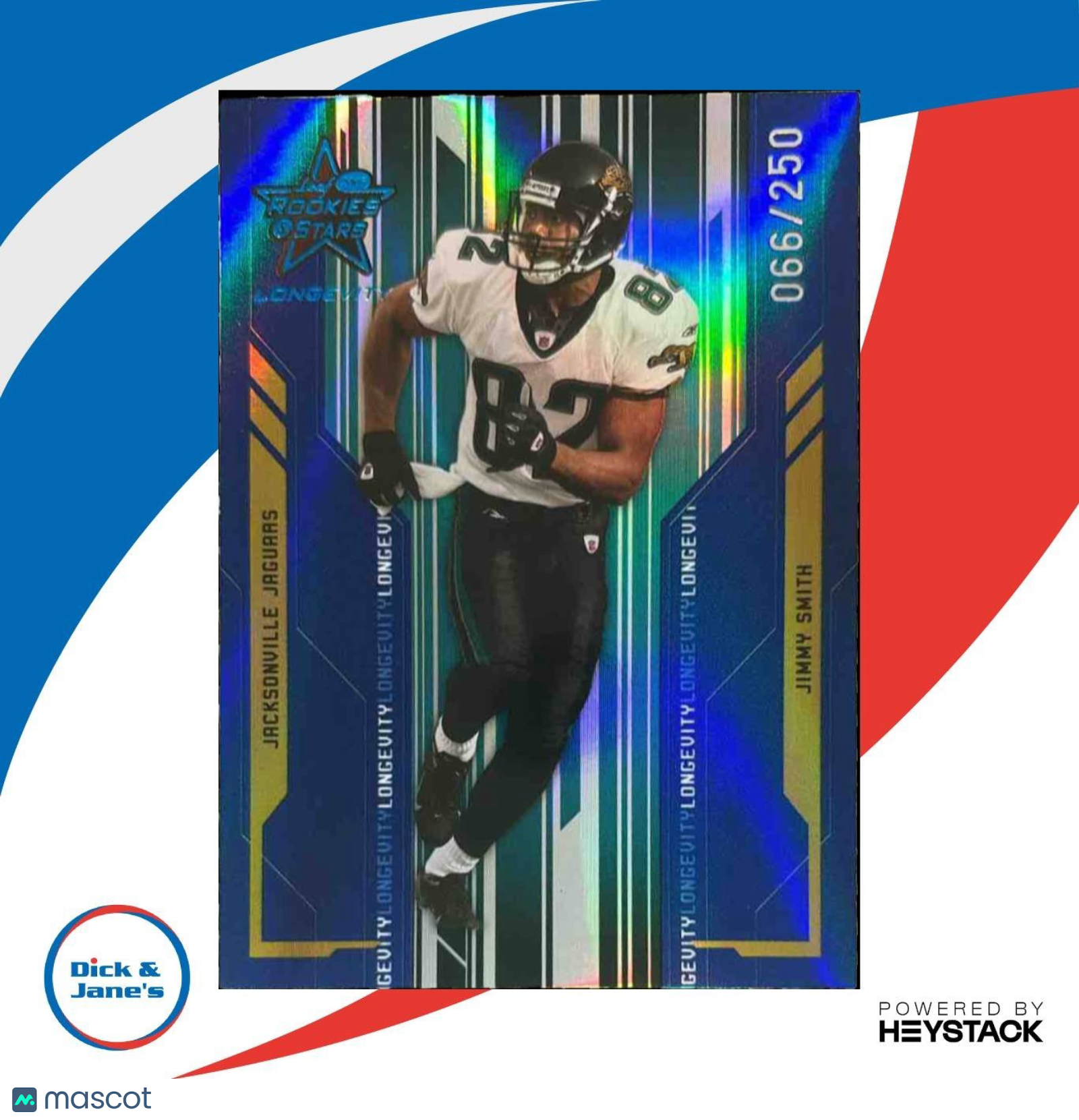 2005 Leaf Rookies & Stars Longevity Jimmy Smith Sapphire /250 #47 Jaguars