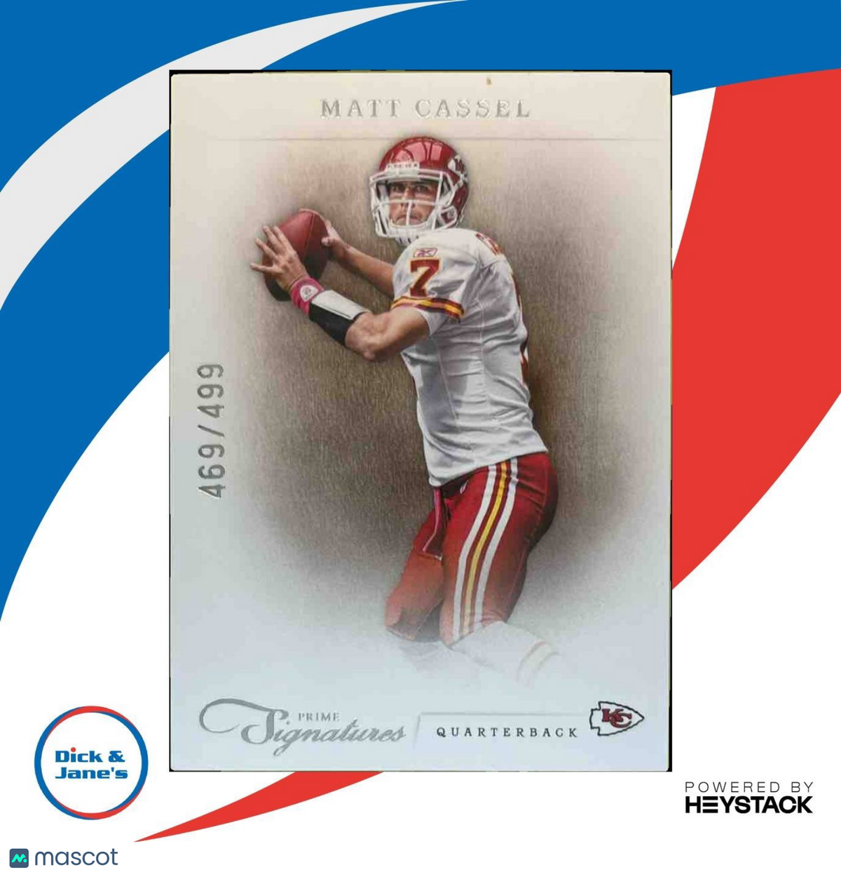 2011 Panini Prime Signatures Matt Cassel /499 #118 Kansas City Chiefs