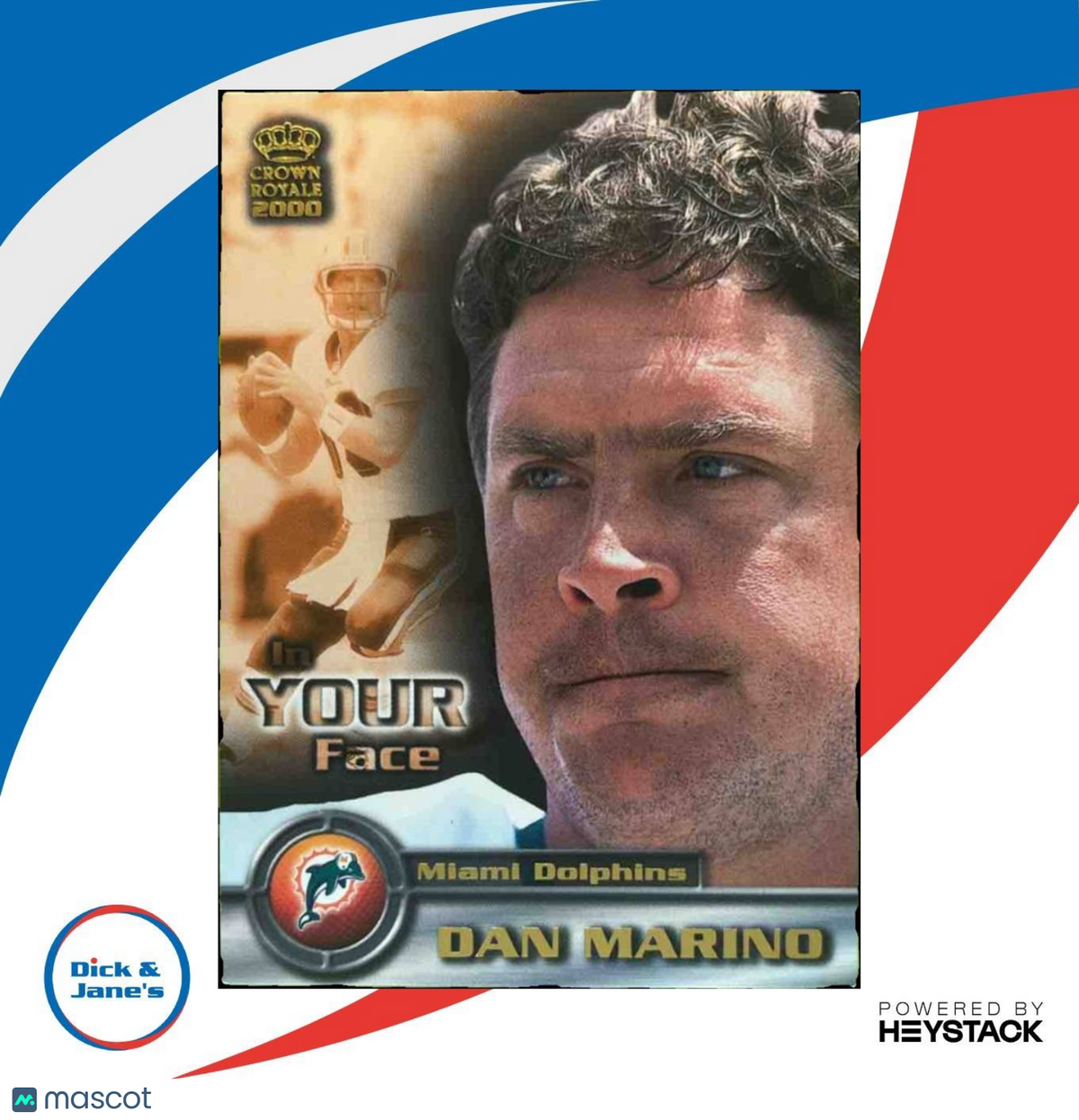 2000 Pacific Crown Royale Dan Marino In Your Face #13 Miami Dolphins
