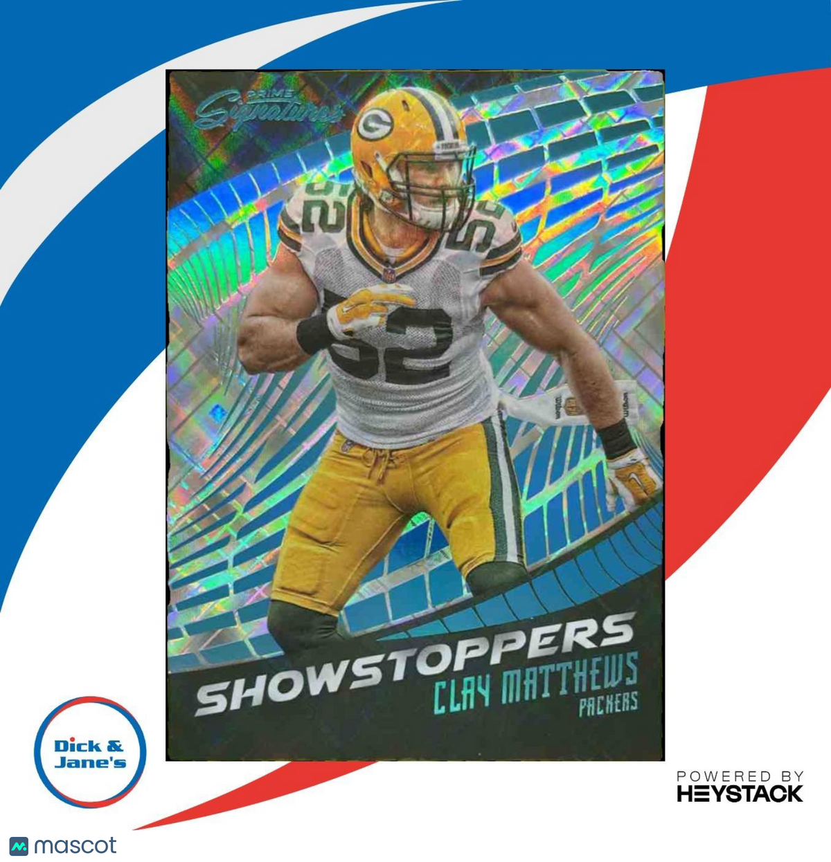 2016 Panini Prime Signatures Clay Matthews Showstoppers Cosmic /100 Packers