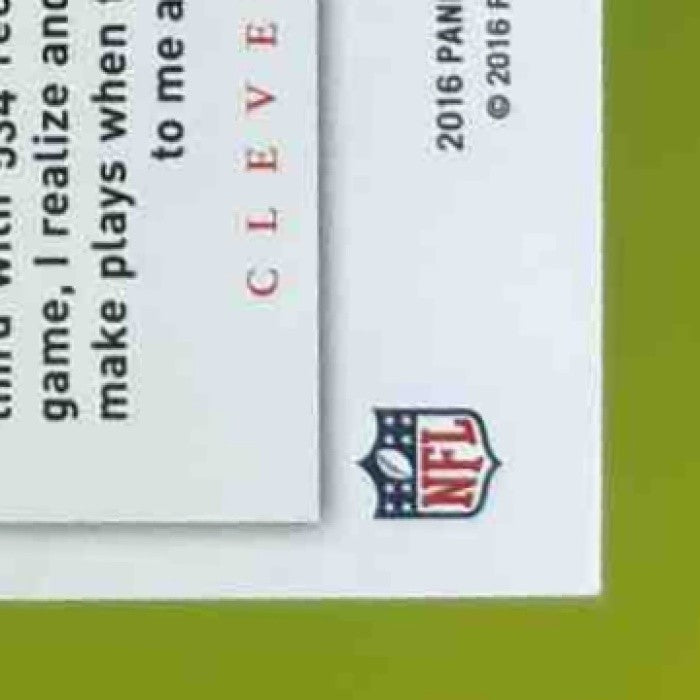 2016 Panini Prime Signatures Duke Johnson Proof Red /149 #103 Cleveland Browns