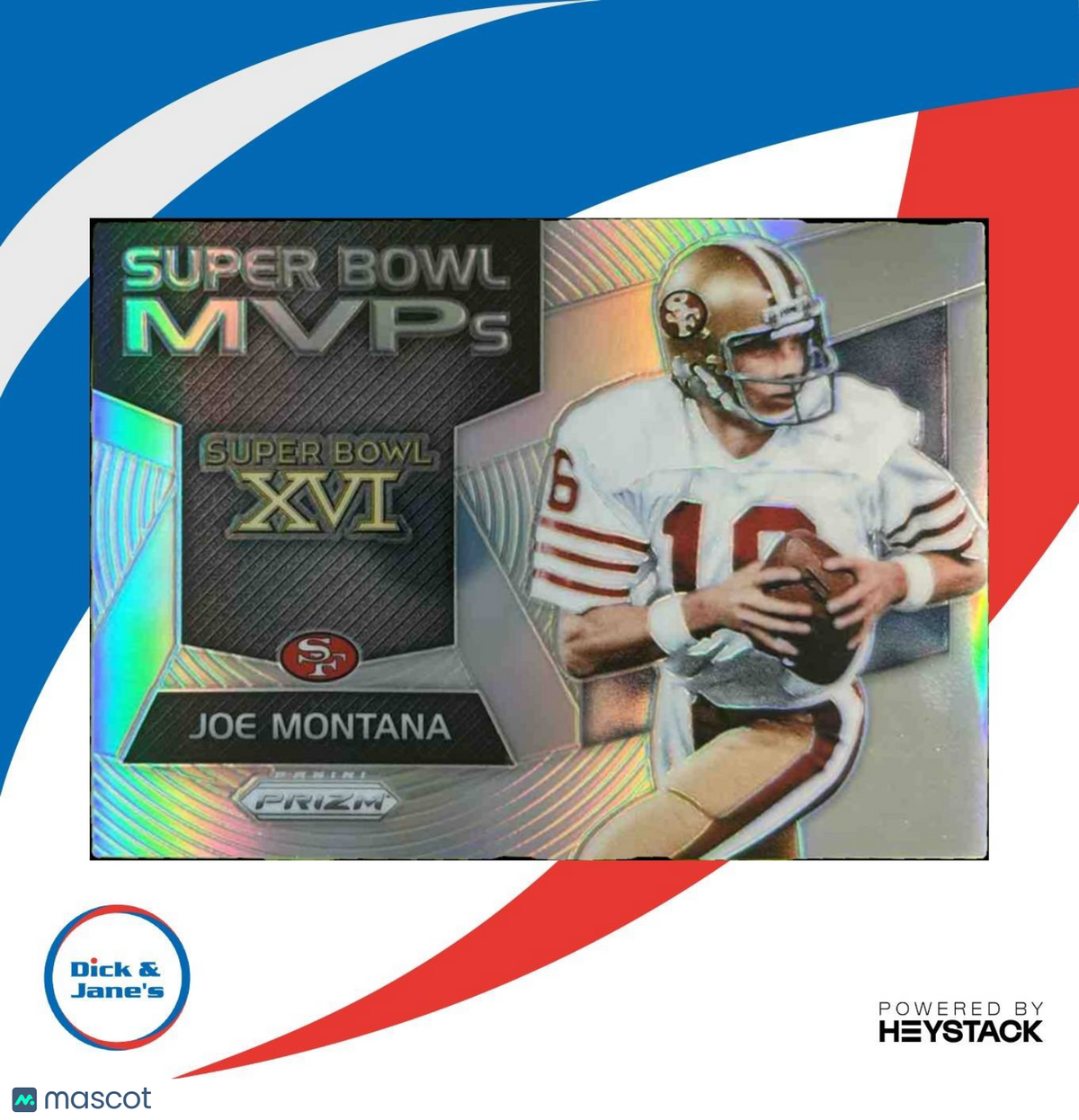 2017 Panini Prizm Joe Montana Super Bowl MVPs Refractor #10 San Francisco 49ers