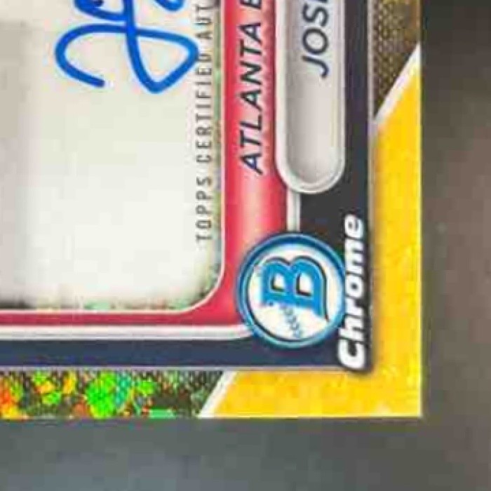 2024 Bowman Chrome Jose Perdomo Auto Gold Mini Diamond /50 1st Prospect Braves