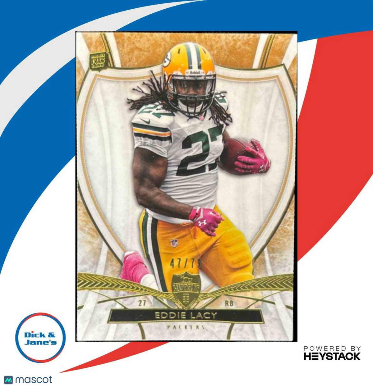 2013 Topps Supreme Eddie Lacy Sepia 47/75 #32 RC Green Bay Packers