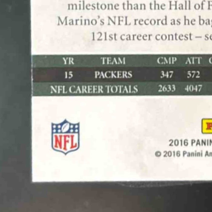 2016 Panini Origins Aaron Rodgers #92 Green Bay Packers