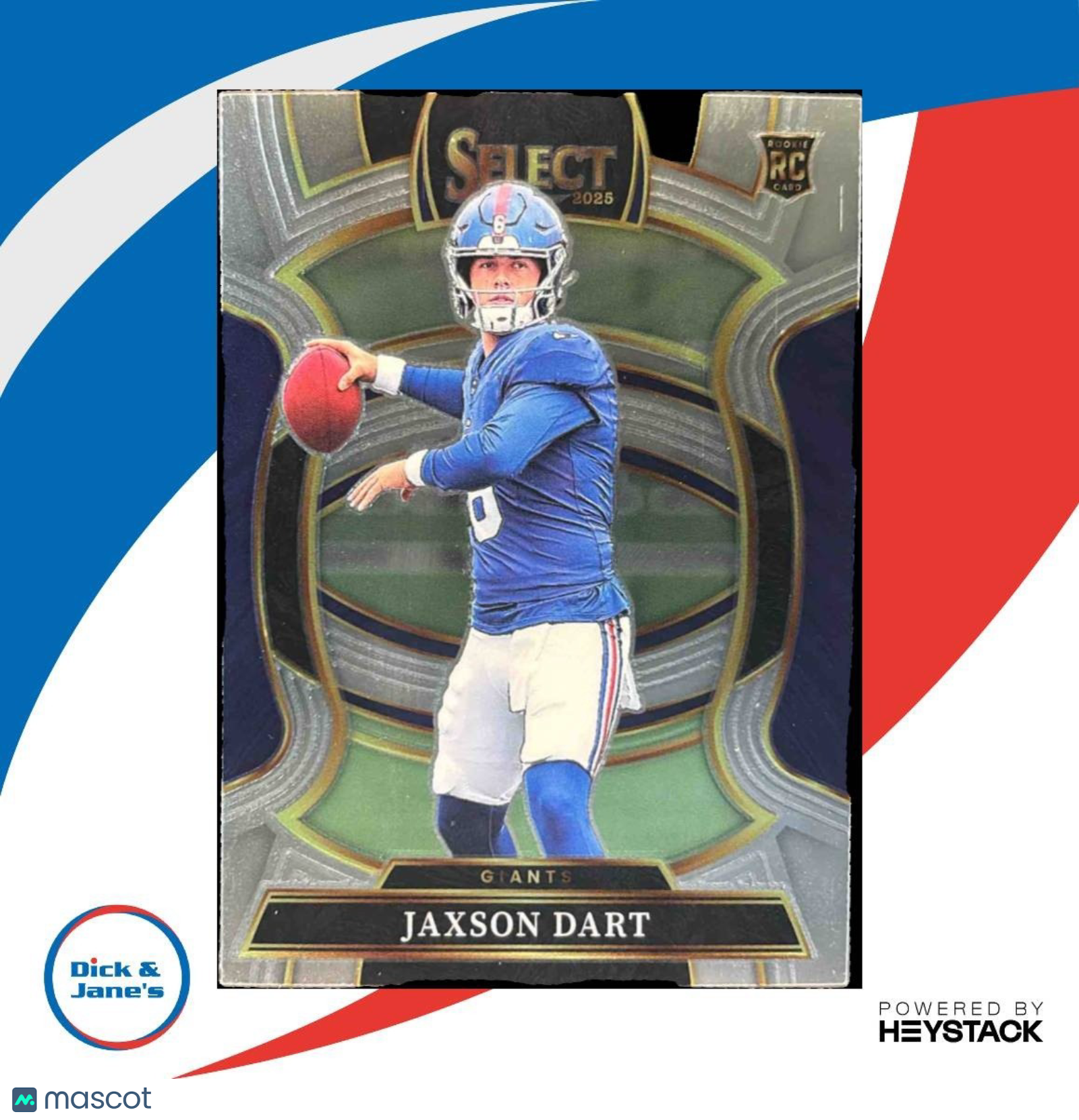 2025 Panini Select Jaxson Dart Concourse #93 RC New York Giants Rookie