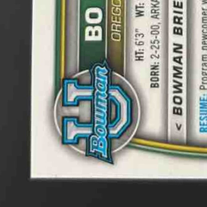2022 Bowman University Chrome Bo Nix Prospect Auto Yellow /75 #61 Oregon Ducks
