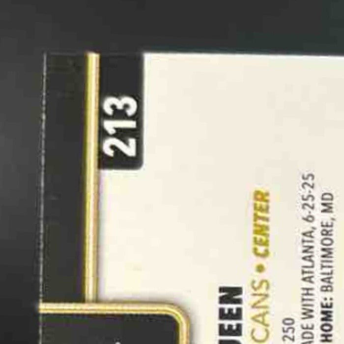 2025-26 Topps Derik Queen Blackout Variation #213 New Orleans Pelicans