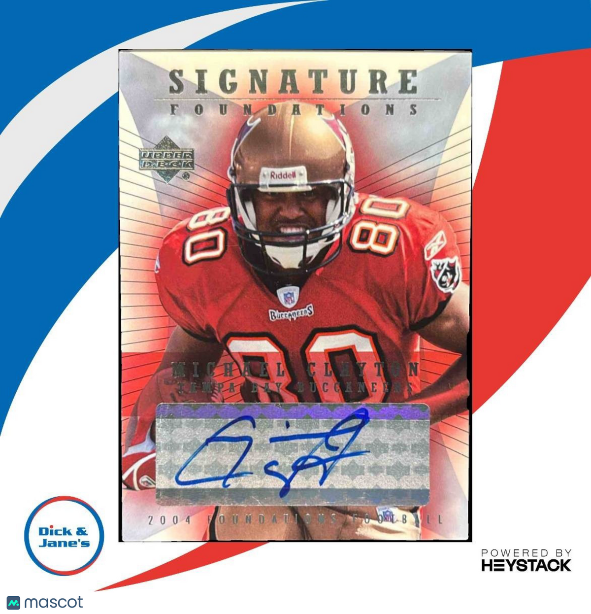 2004 Upper Deck Foundations Michael Clayton Signature RC Auto Buccaneers
