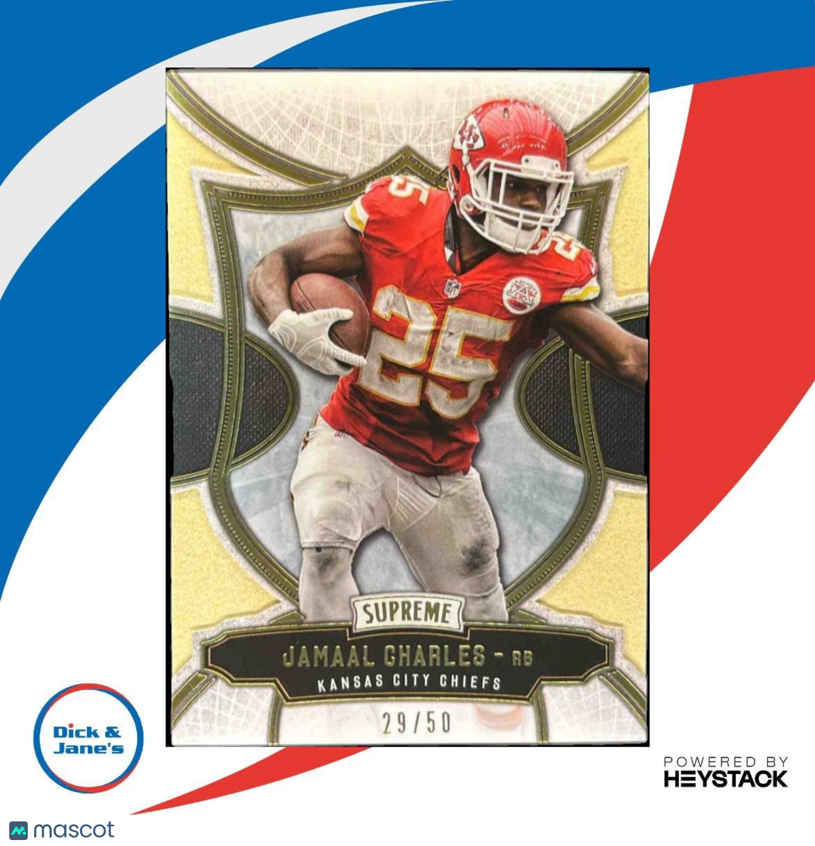 2015 Topps Triple Threads Jamaal Charles Ruby 29/50 #7 Kansas City Chiefs