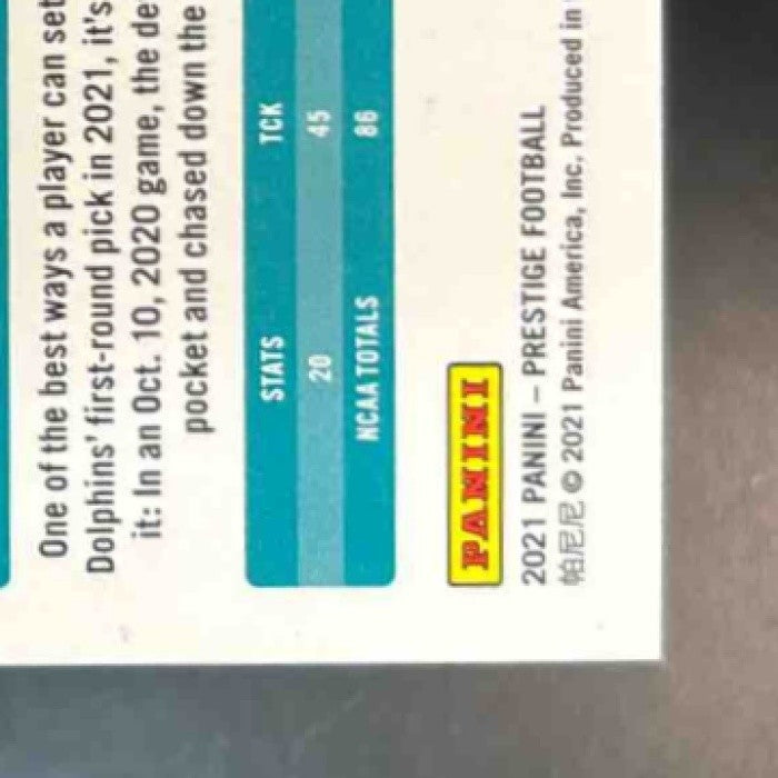 2021 Panini Prestige Jaelan Phillips Xtra Points Pink /50 #262 RC Miami Dolphins