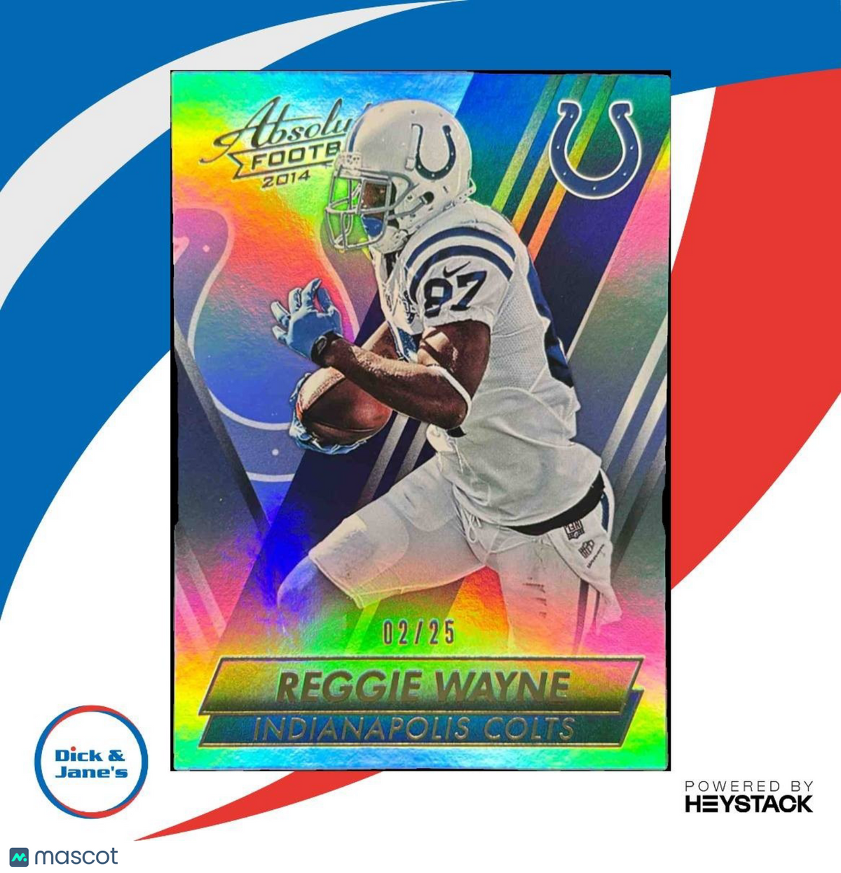 2014 Panini Absolute Reggie Wayne Spectrum Gold 2/25 #12 Indianapolis Colts
