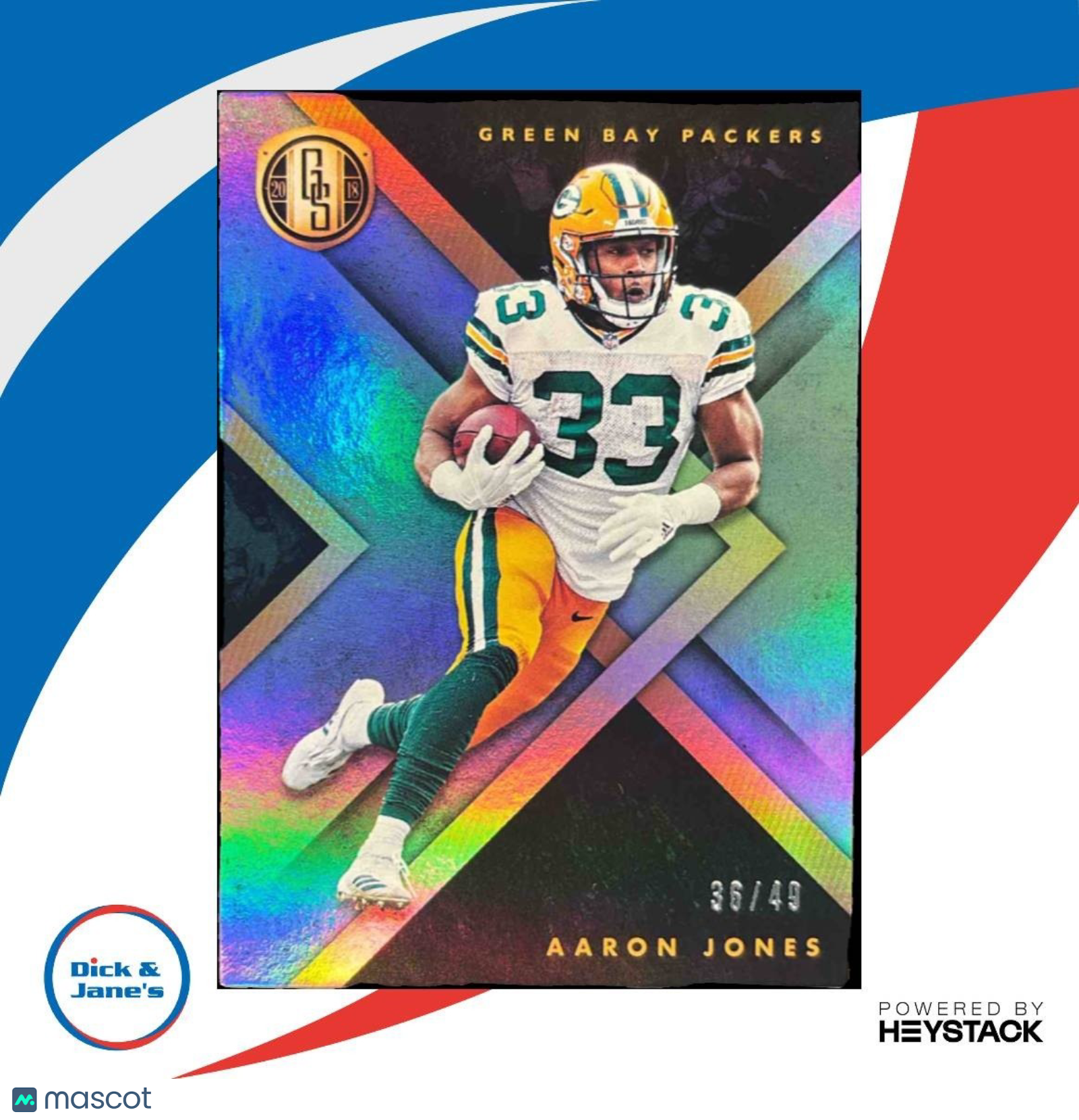 2018 Panini Gold Standard Aaron Jones Platinum 36/49 #97 Green Bay Packers