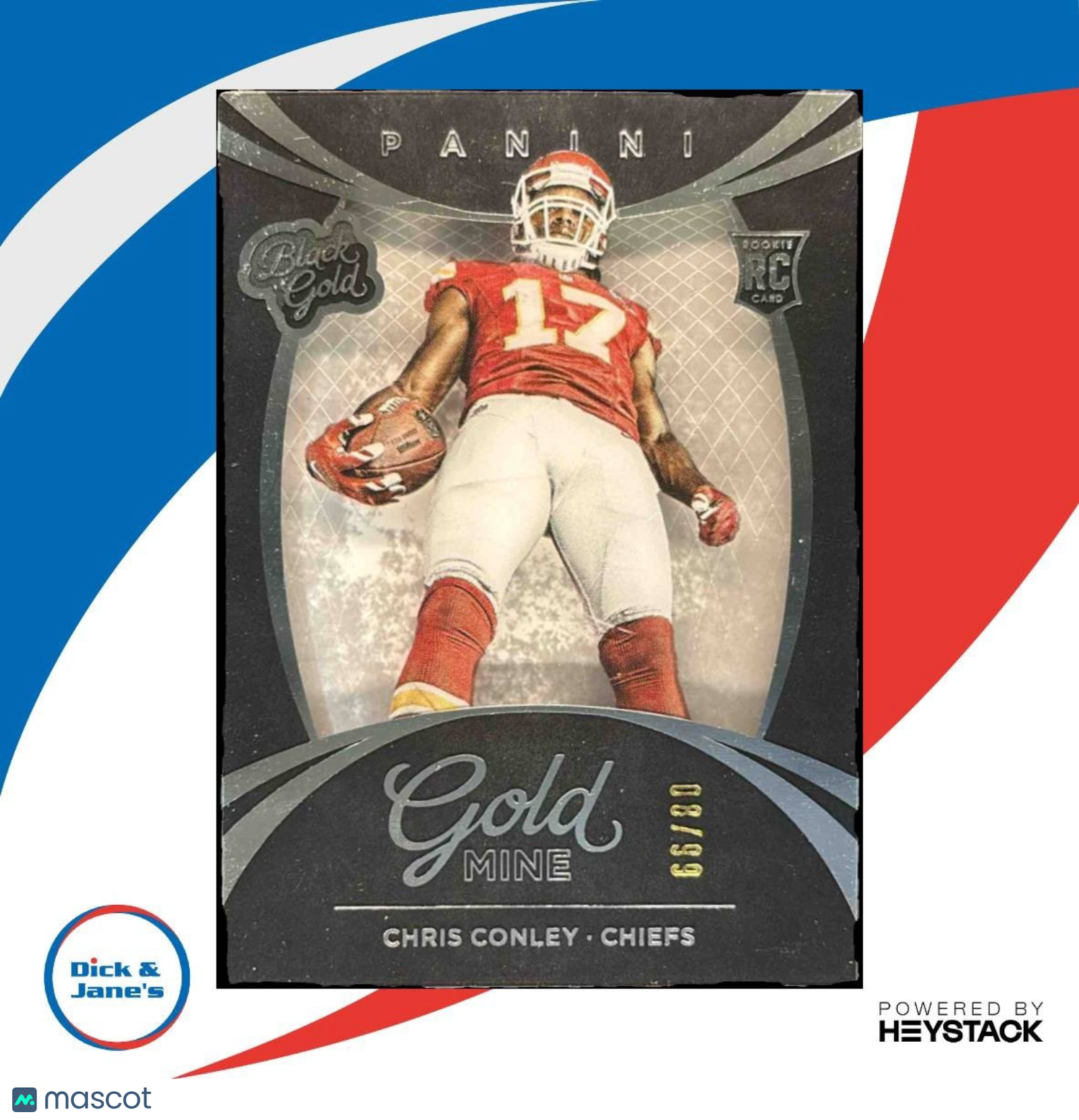 2015 Panini Black Gold Chris Conley Rookie Goldmine White /99 RC Chiefs