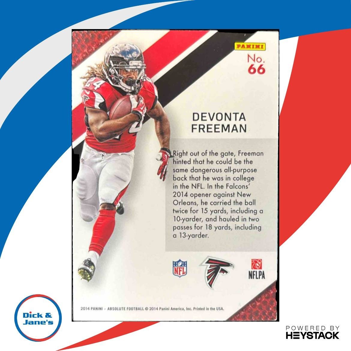 2014 Panini Absolute Devonta Freeman Hogg Heaven Purple /20 #66 RC Falcons