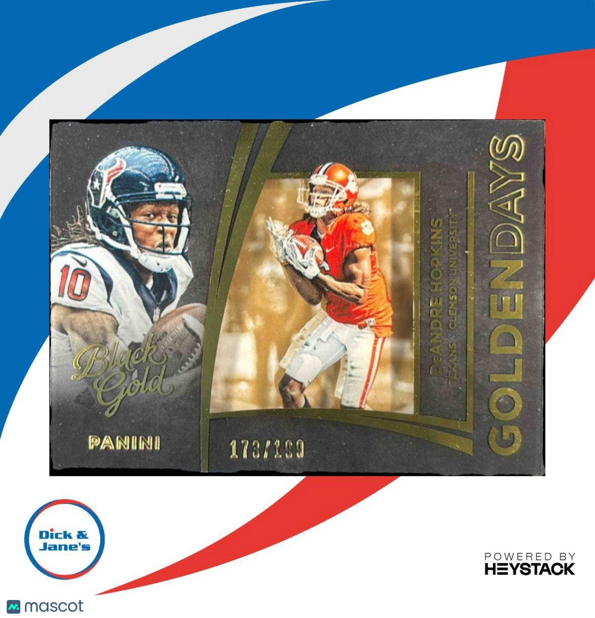 2015 Panini Black Gold DeAndre Hopkins Golden Days /199 #GDA-9