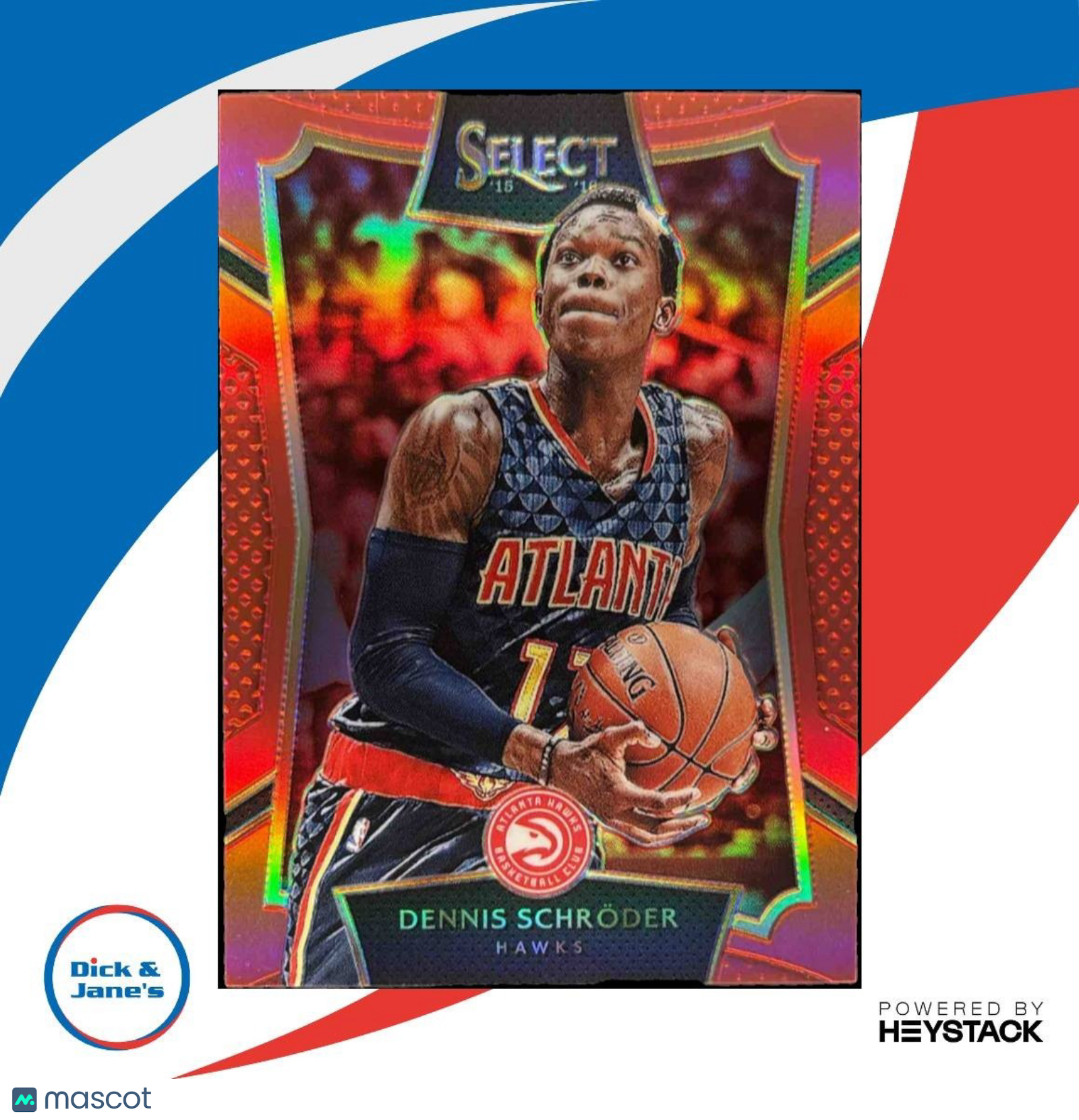 2015-16 Panini Select Dennis Schroder Red Prizms /149 #3 Atlanta Hawks