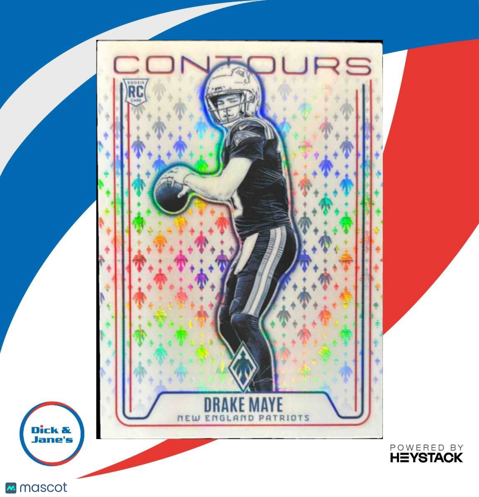 2024 Panini Phoenix Drake Maye Contours Hyper #CON-DME RC New England Patriots