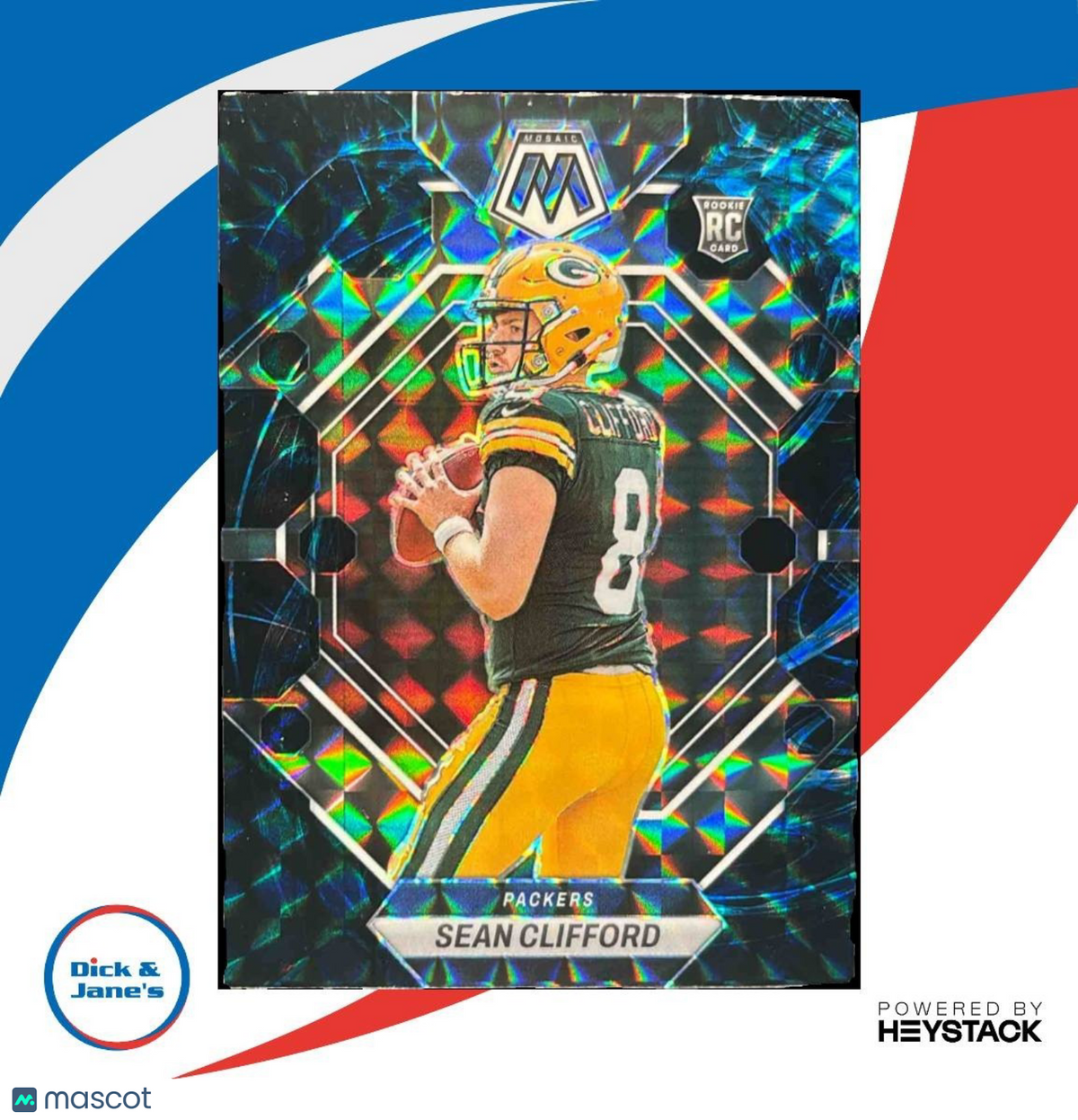 2023 Panini Mosaic Sean Clifford Genesis Mosaic #361 RC Green Bay Packers