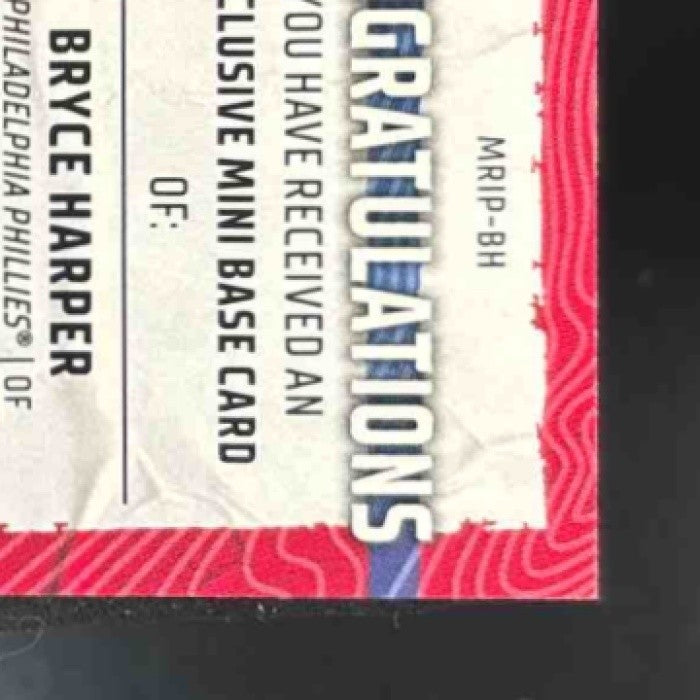 2023 Topps Rip Bryce Harper Mini Orange 6/60 #MRIP-BH Philadelphia Phillies