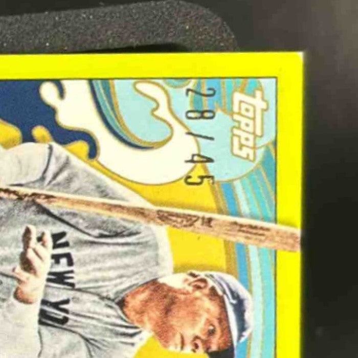 2022 Topps Rip Babe Ruth Mini Chartreuse 28/45 #MRIP-BR New York Yankees