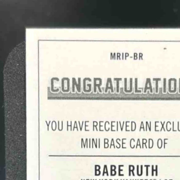 2022 Topps Rip Babe Ruth Mini Chartreuse 28/45 #MRIP-BR New York Yankees