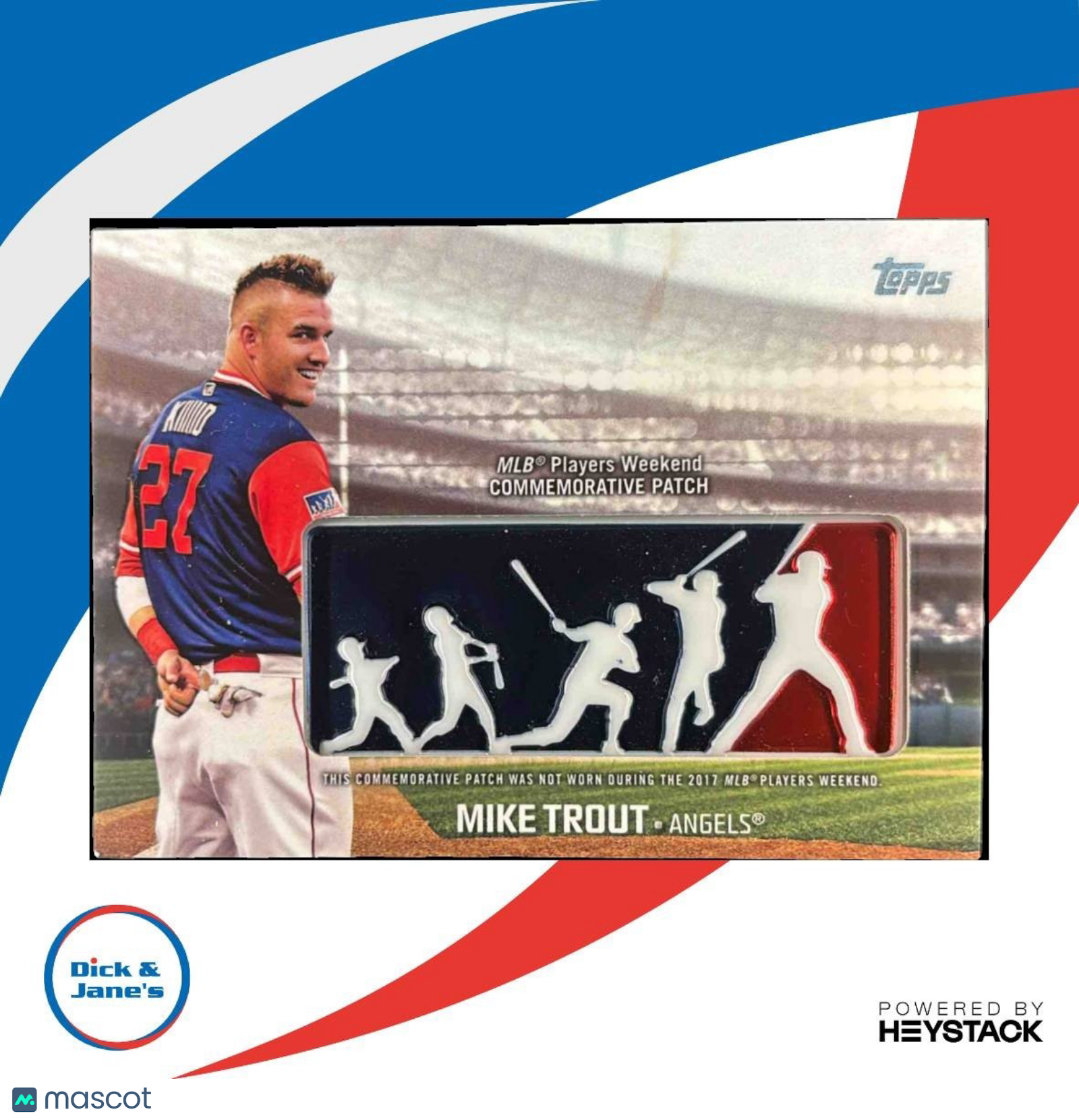 2018 Topps Mike Trout Players Weekend Patch #PWP-MT Los Angeles Angels