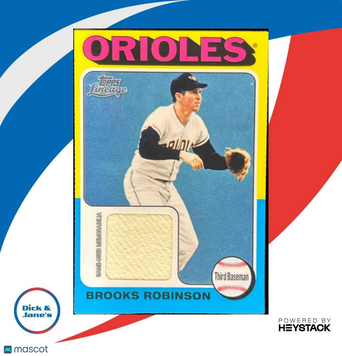 2011 Topps Lineage Brooks Robinson 1975 Mini Relics #75R-BR Baltimore Orioles