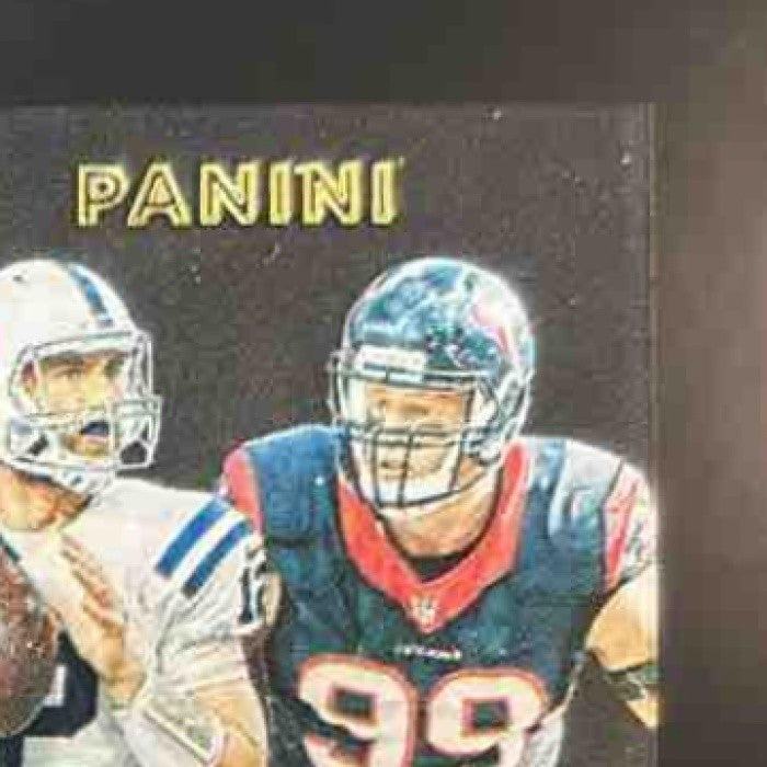 2015 Panini Black Gold Andrew Luck J.J. Watt MA Duel Symbols /149 NFL LOGO