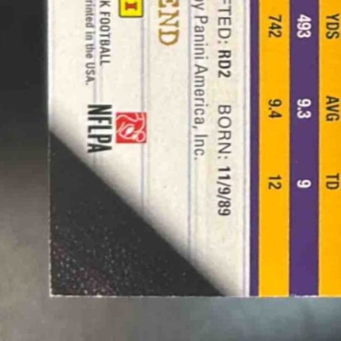 2013 Panini Playbook Kyle Rudolph /82 #99 Auto Minnesota Vikings