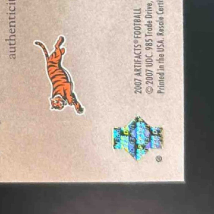 2007 Upper Deck Artifacts Chris Henry NFL Facts Auto RC Cincinnati Bengals