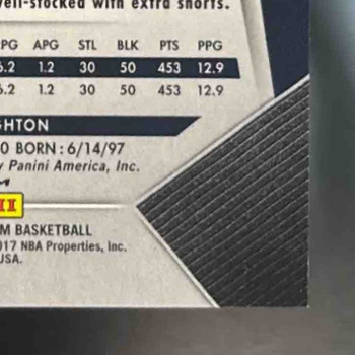 2017-18 Panini Prizm Justin Patton Auto Silver #85 RC Minnesota Timberwolves