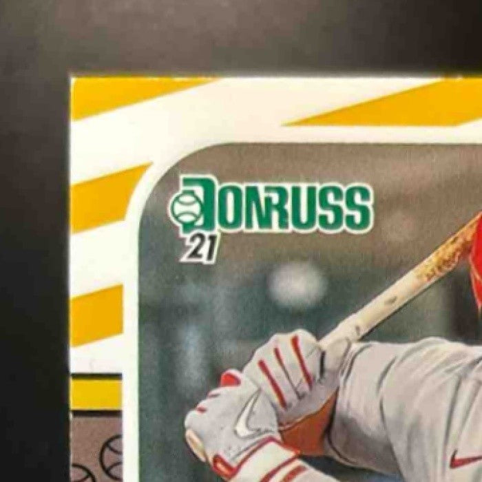 2021 Panini Donruss Mike Trout Retro 1987 Materials Gold /25 Los Angeles Angels