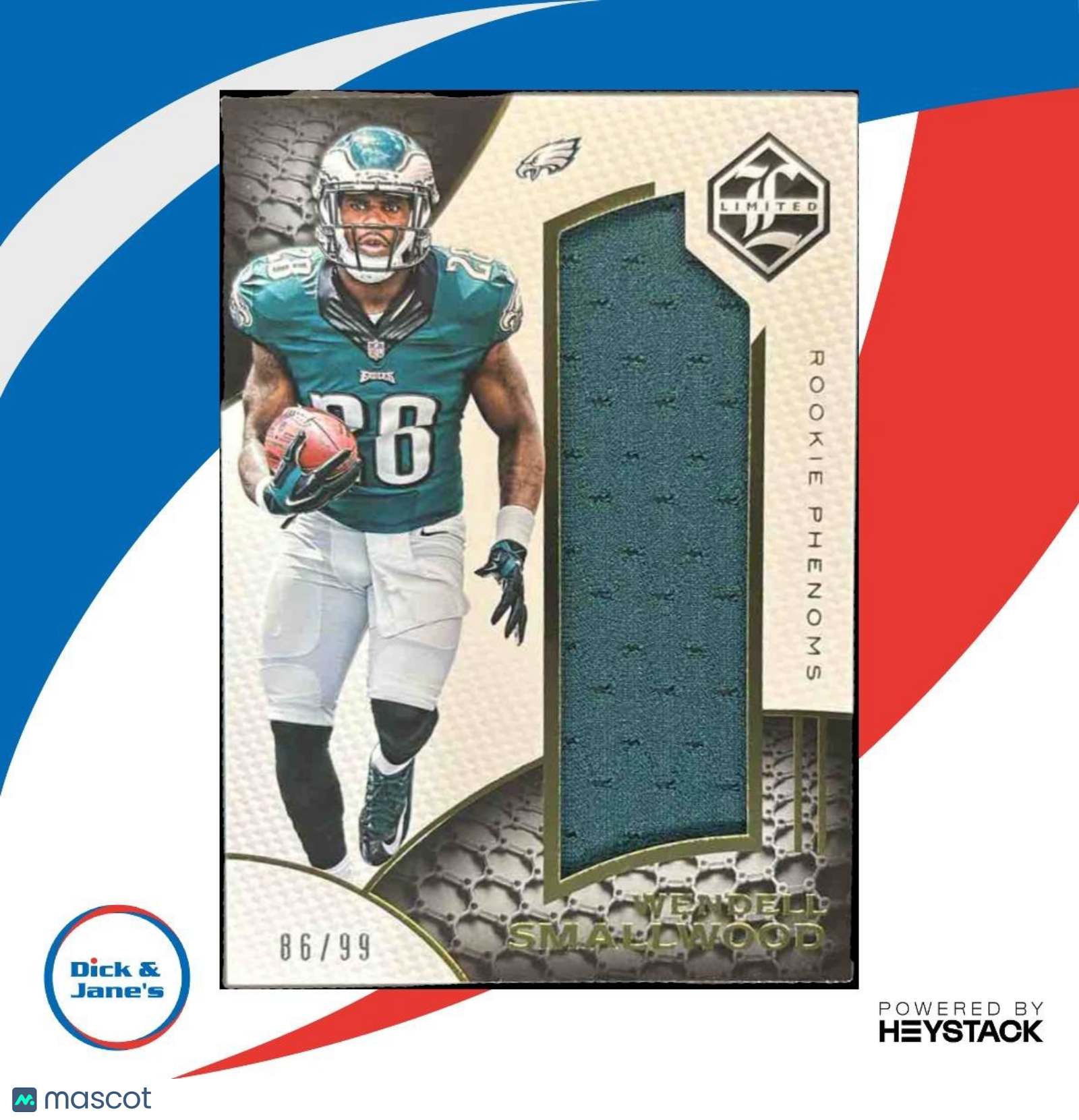 2016 Panini Limited Wendell Smallwood Rookie Phenoms Jerseys /99 RC Eagles