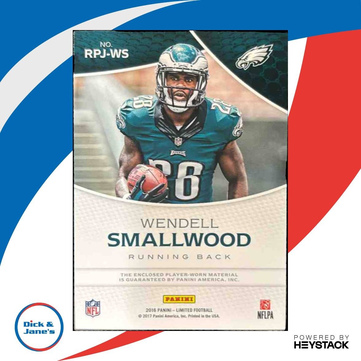 2016 Panini Limited Wendell Smallwood Rookie Phenoms Jerseys /99 RC Eagles