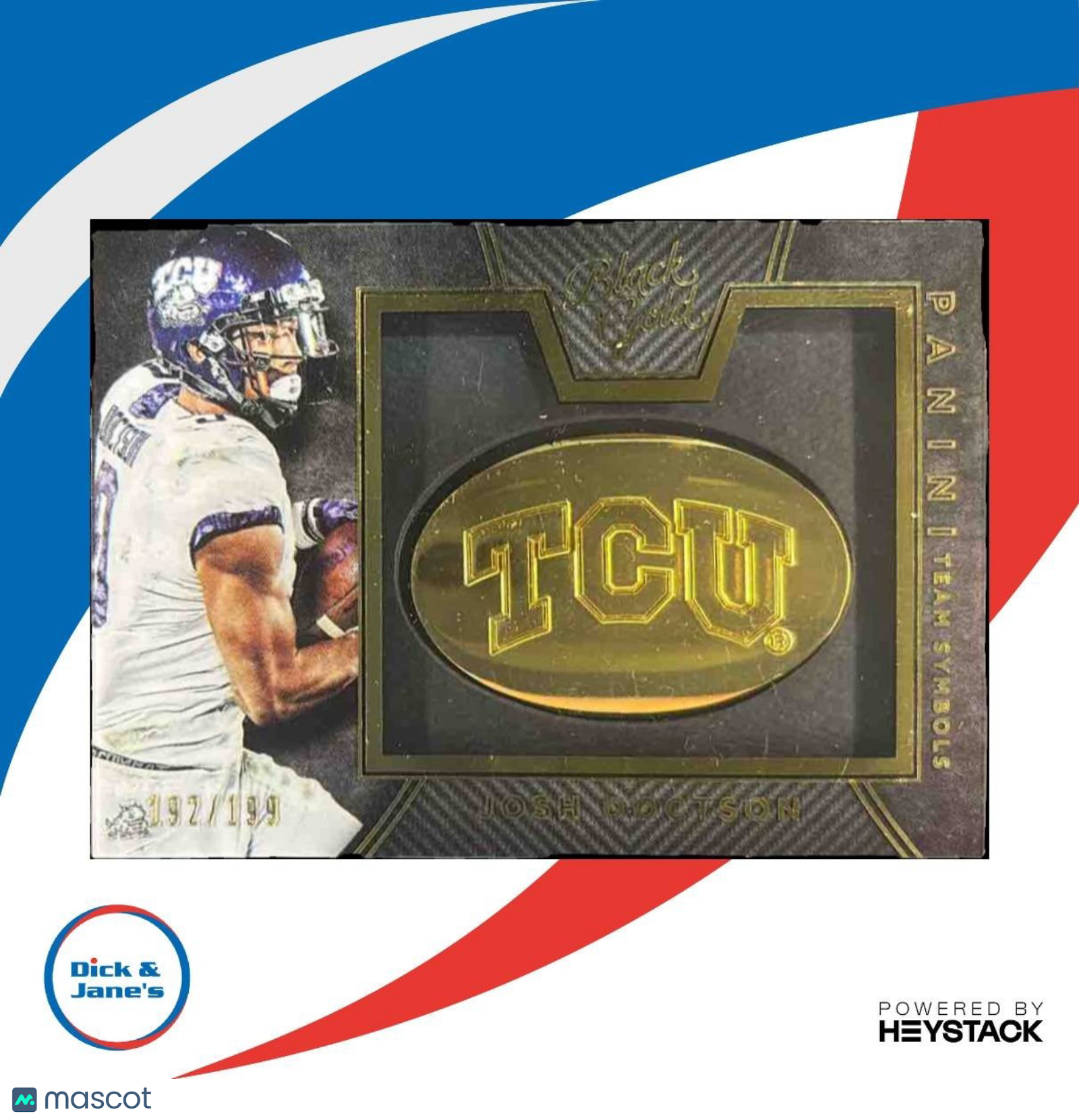2016 Panini Black Gold Collegiate Josh Doctson Team Symbols /199 RC Horned Frogs