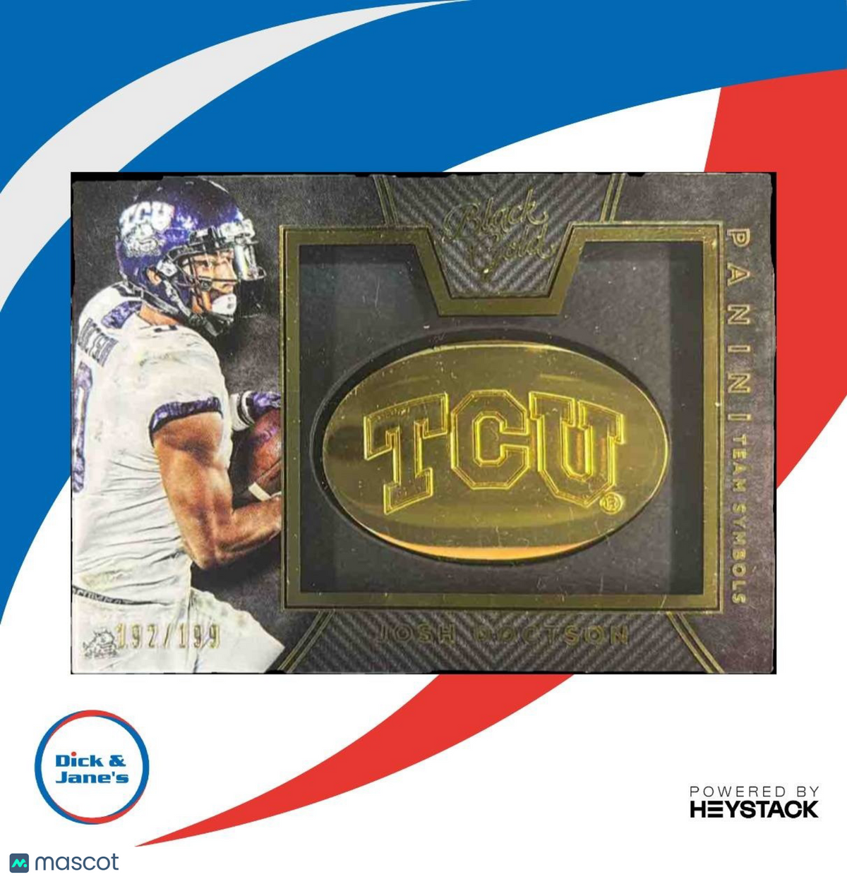 2016 Panini Black Gold Collegiate Josh Doctson Team Symbols /199 RC Horned Frogs