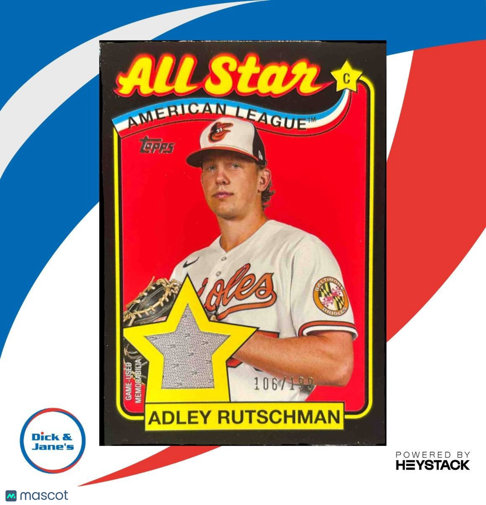 2024 Topps Adley Rutschman 1989 Baseball 35th Anniversary All Stars Relics /199