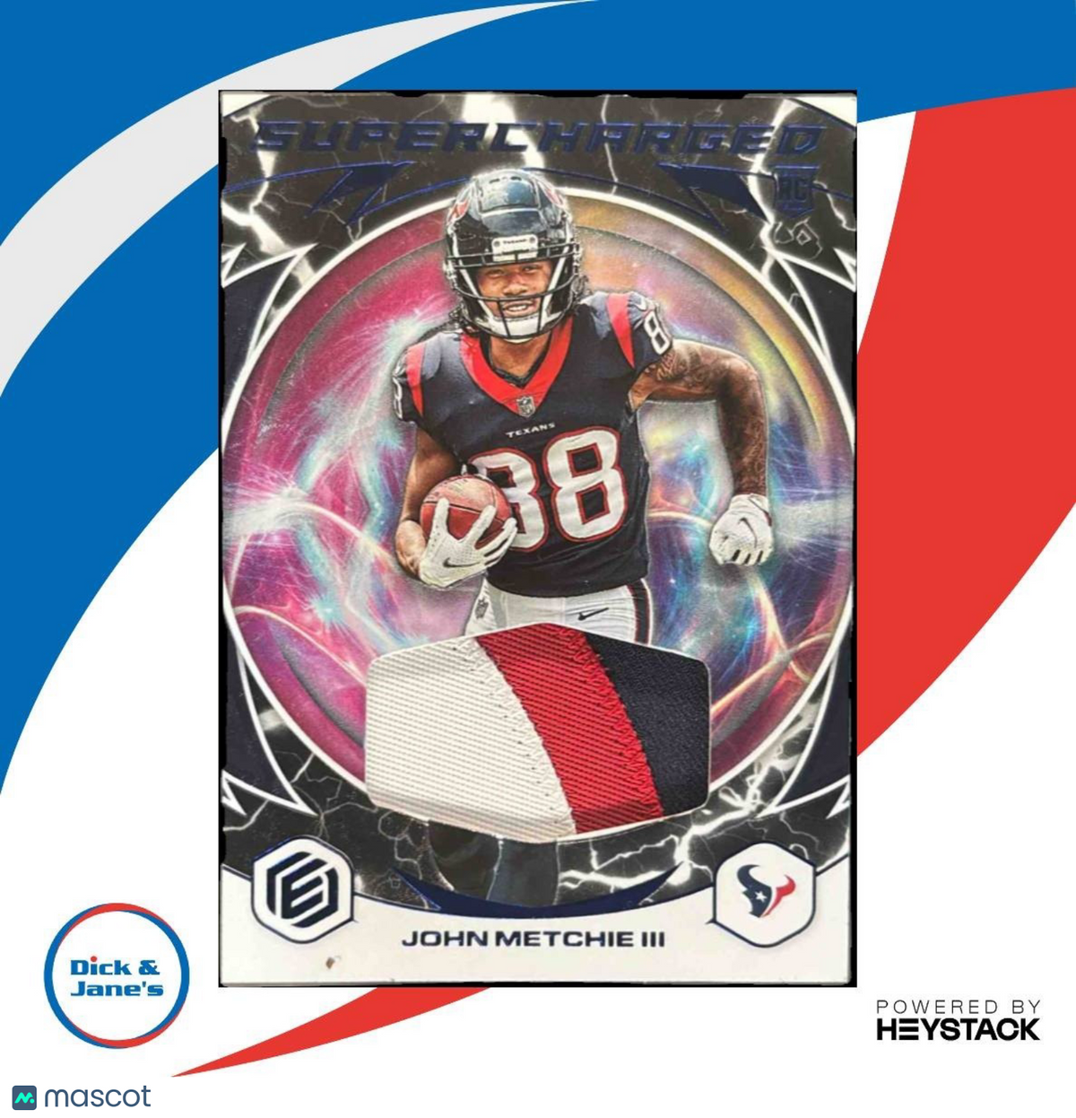 2022 Panini Elements John Metchie III Supercharged Cobalt /27 MEM RC Texans
