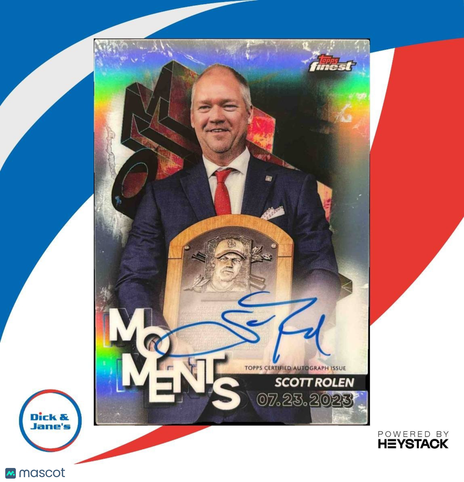2024 Topps Finest Scott Rolen Moments Auto #FMA-SR St. Louis Cardinals