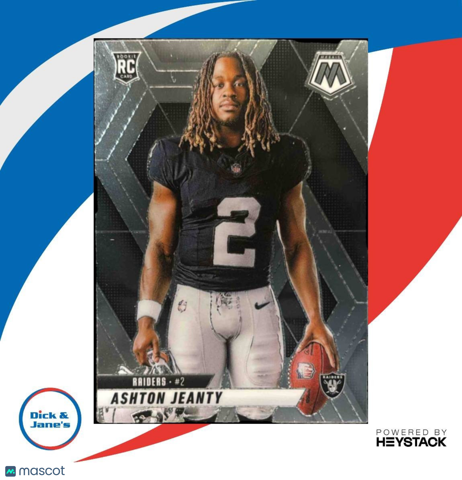 2025 Panini Mosaic Ashton Jeanty Rookie Variation #287 RC Las Vegas Raiders