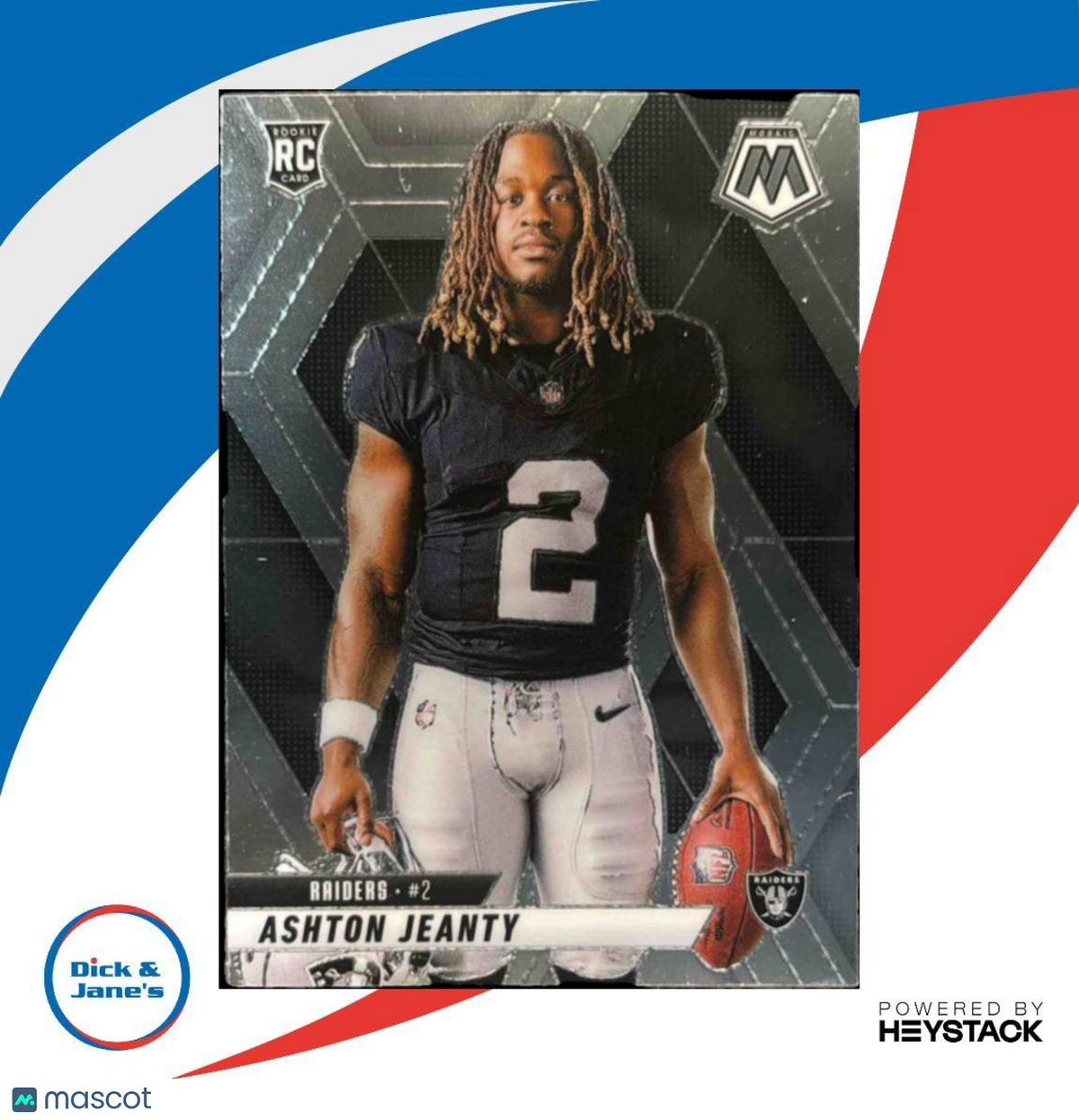 2025 Panini Mosaic Ashton Jeanty Rookie Variation #287 RC Las Vegas Raiders