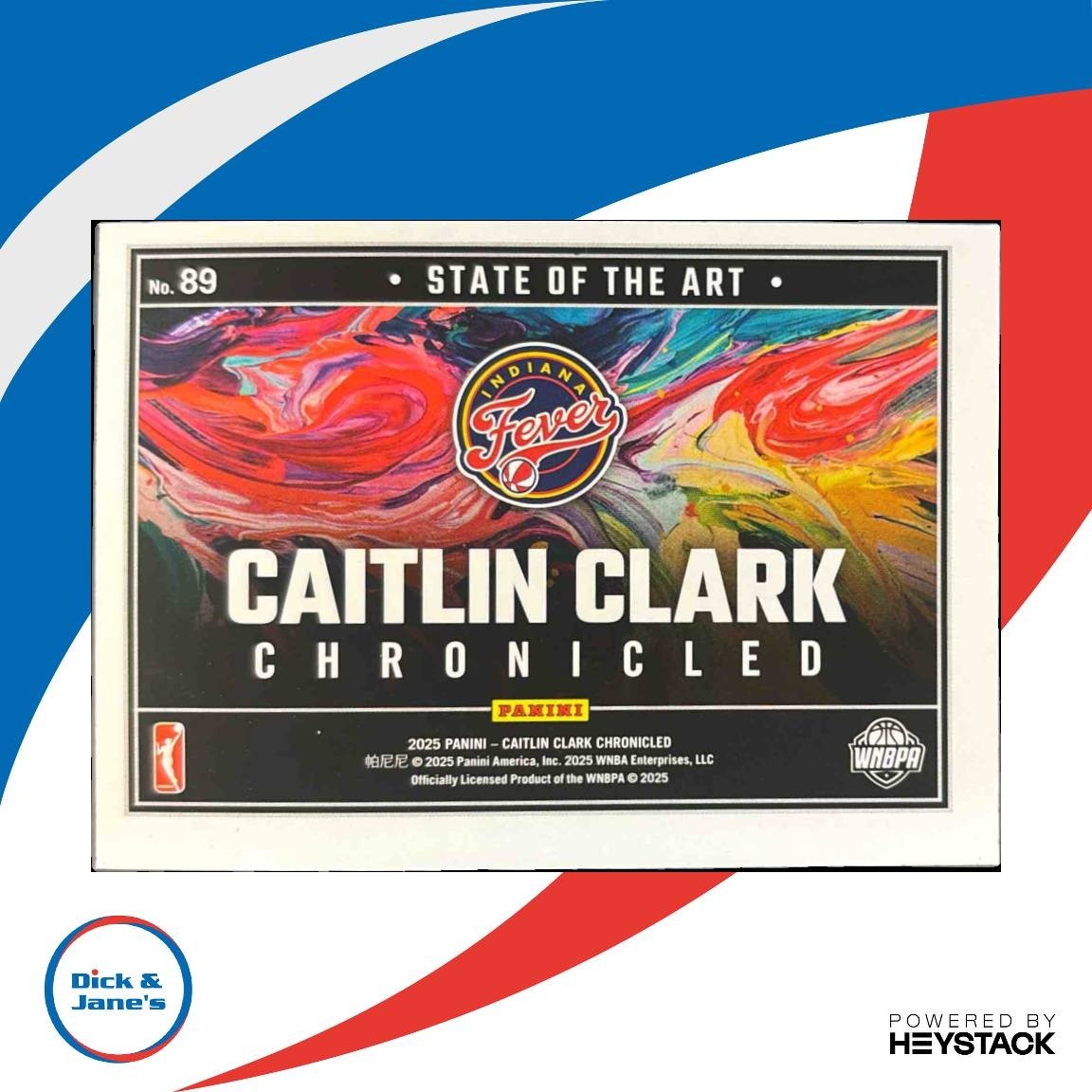 2025 Panini Caitlin Clark Chronicled State of the Art Holo #89 Indiana Fever