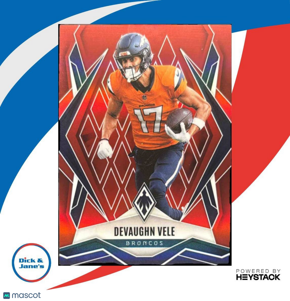 2025 Panini Phoenix Devaughn Vele Red /99 #14 Denver Broncos