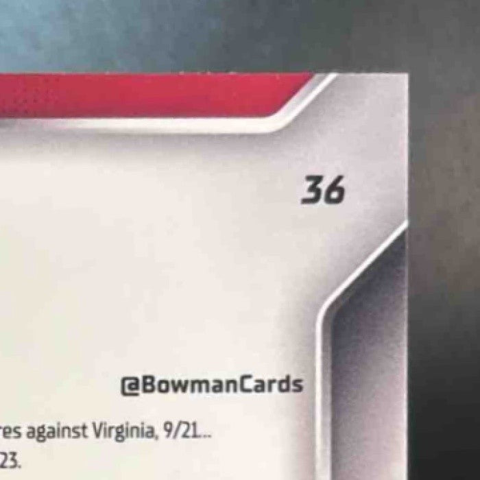 2025 Bowman Chrome University Ethan Vasko Yellow Mini-Diamond /350 1st Prospect