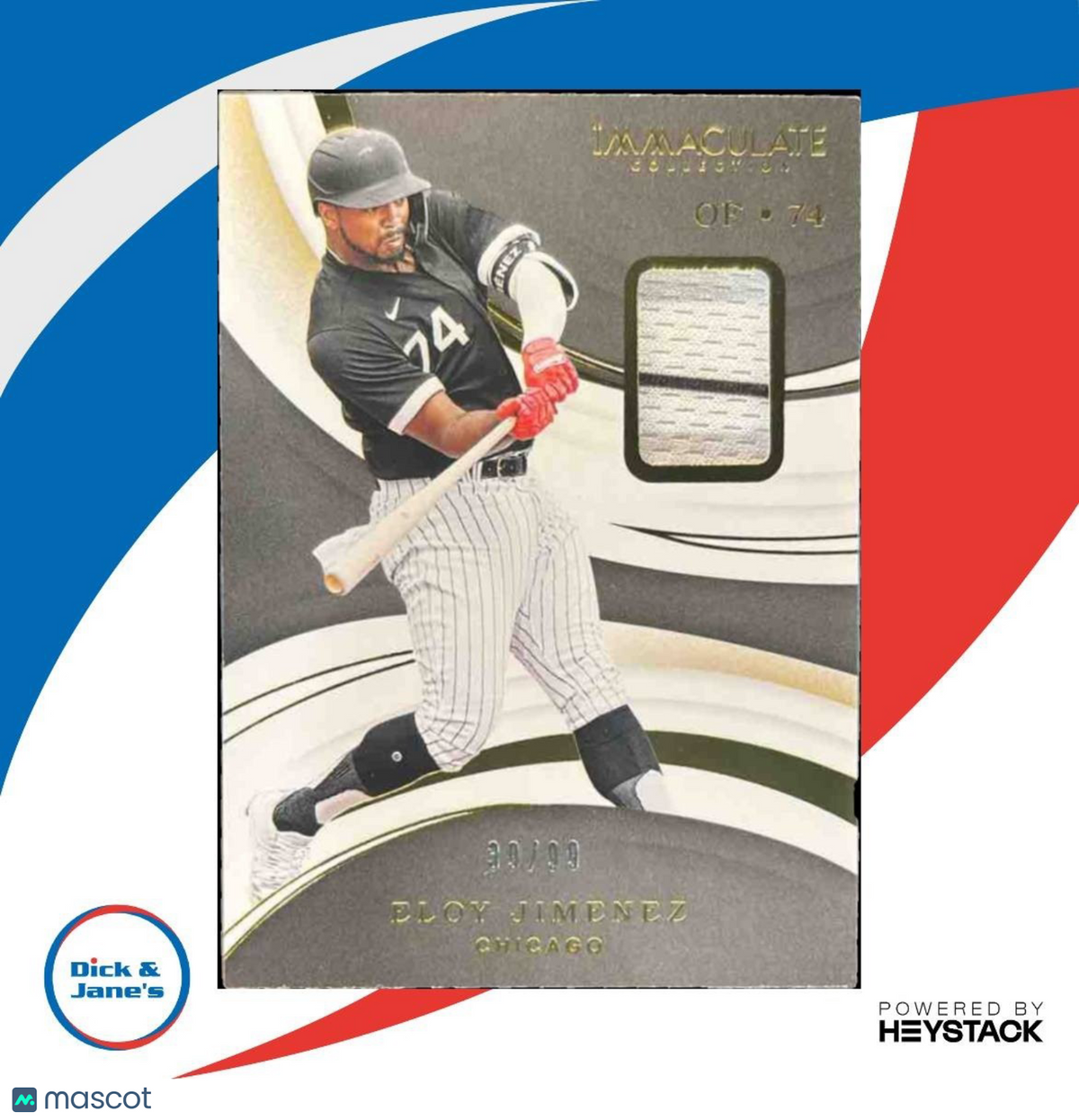 2020 Panini Immaculate Collection Eloy Jimenez /99 #53 MEM Chicago White Sox