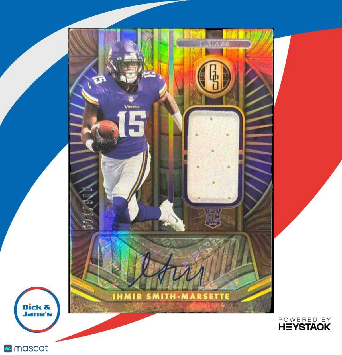 2021 Gold Standard Ihmir Smith-Marsette Patch Auto /149 MEM RC Minnesota Vikings