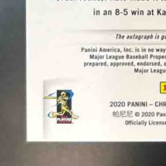 2020 Panini Chronicles Nathaniel Lowe Ascension Auto Gold /99 Tampa Bay Rays