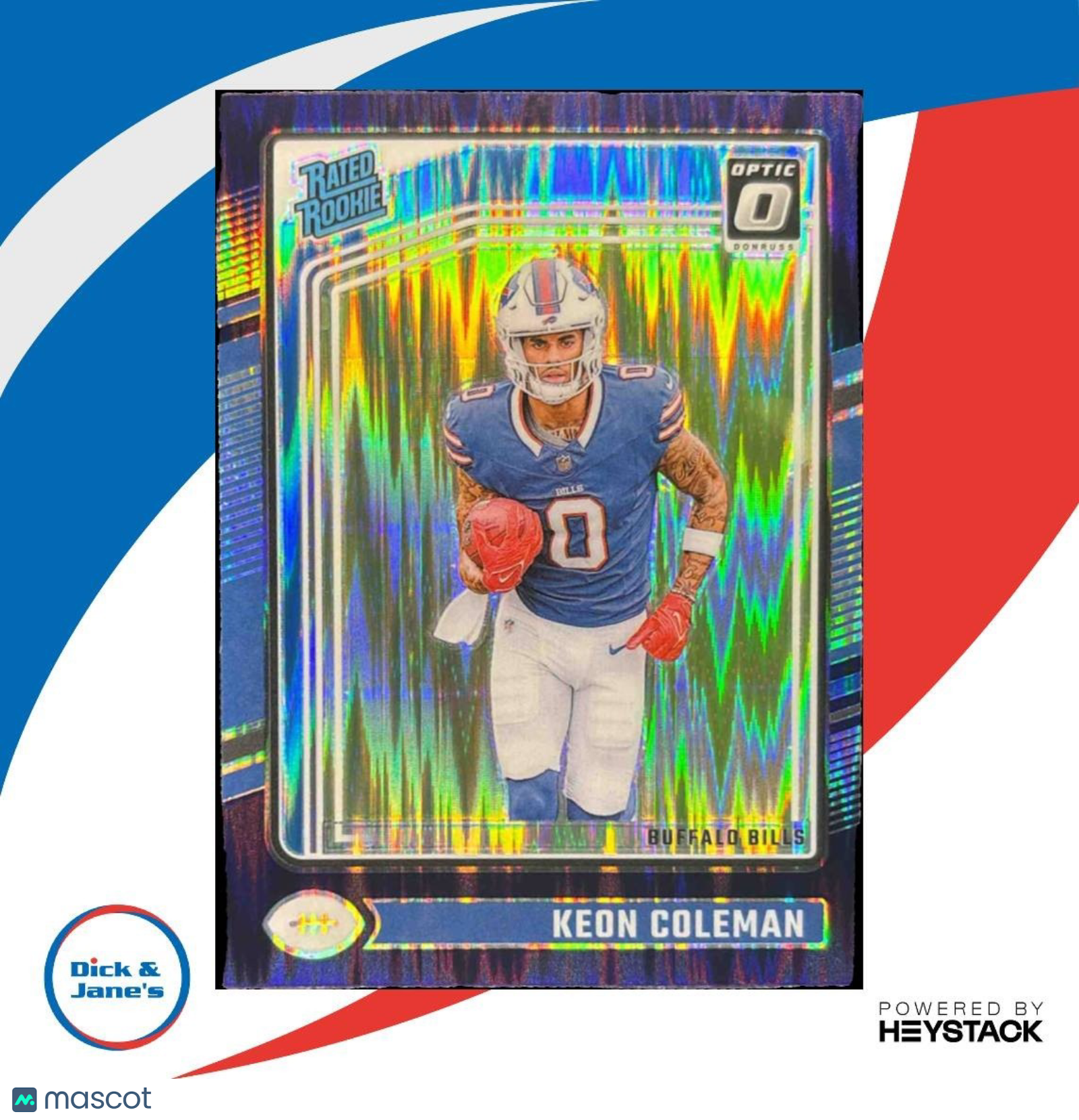 2024 Panini Donruss Optic Keon Coleman Purple Shock #263 Buffalo Bills