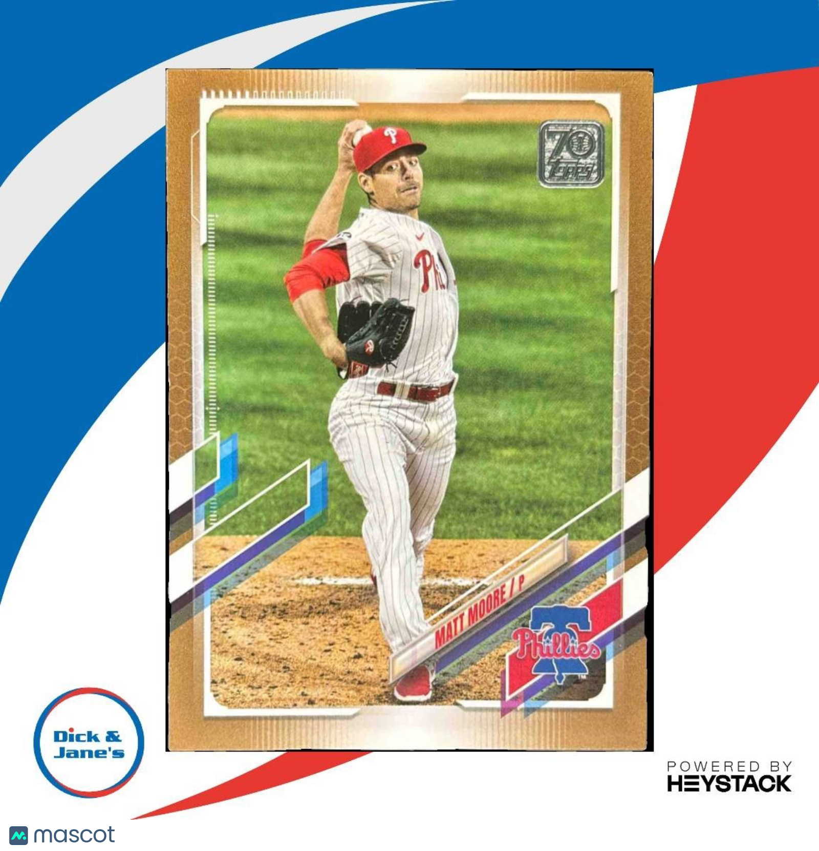 2021 Topps Update Matt Moore Gold 498/2021 #US171 Philadelphia Phillies